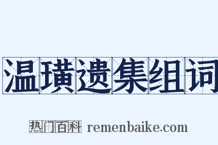 温璜遗集组词是什么意思的图片